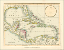 Caribbean Map By Richard Holmes Laurie  &  James Whittle