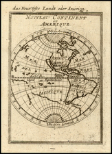 World, Western Hemisphere, South America and America Map By Alain Manesson Mallet