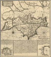 British Isles and British Counties Map By Nicolas de Fer