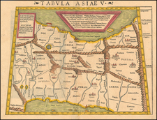 Central Asia & Caucasus and Middle East Map By Sebastian Munster