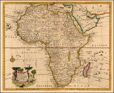 Africa and Africa Map By Emanuel Bowen