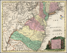 United States, Mid-Atlantic, Southeast and Midwest Map By Gentleman's Magazine