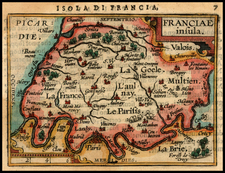 France Map By Abraham Ortelius / Johannes Baptista Vrients