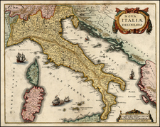 Italy Map By Matthaus Merian