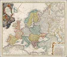 Europe and Europe Map By Johann Matthaus Haas