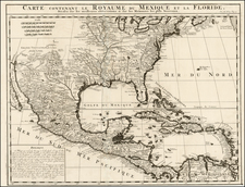 United States, Florida, South, Southeast, Texas, Midwest and Southwest Map By Henri Chatelain