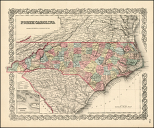 Southeast Map By Joseph Hutchins Colton