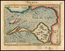 Spain Map By Abraham Ortelius / Johannes Baptista Vrients