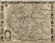 Czech Republic & Slovakia Map By John Speed