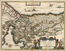 Asia and Holy Land Map By Willem Janszoon Blaeu