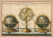 World, World, Celestial Maps and Curiosities Map By Nicolas de Fer