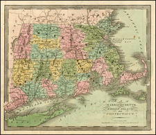 New England Map By Jeremiah Greenleaf