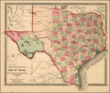 Texas Map By H.H. Lloyd