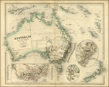 Australia & Oceania, Australia, New Zealand and Other Pacific Islands Map By Archibald Fullarton & Co.