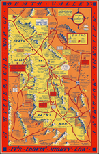 Southwest and California Map By Lindgren Brothers