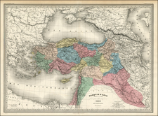 Ukraine, Turkey, Central Asia & Caucasus, Middle East and Turkey & Asia Minor Map By Adolphe Hippolyte Dufour