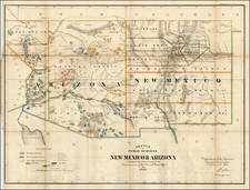 Southwest and Rocky Mountains Map By U.S. General Land Office