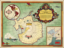 Southern Hemisphere and Polar Maps Map By General Foods Corporation