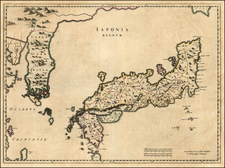 Japan and Korea Map By Johannes Blaeu