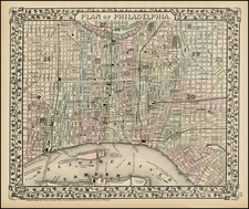 Mid-Atlantic Map By Samuel Augustus Mitchell Jr.