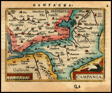 France Map By Abraham Ortelius / Johannes Baptista Vrients