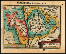 France Map By Abraham Ortelius / Johannes Baptista Vrients