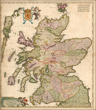 Scotland Map By Frederick De Wit