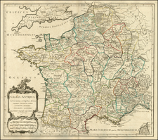 France Map By Gilles Robert de Vaugondy