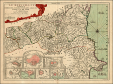 France and Spain Map By Nicolas de Fer