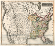 United States and Canada Map By John Thomson