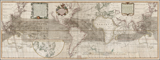 World, Atlantic Ocean, South America, Pacific and America Map By Reiner & Joshua Ottens