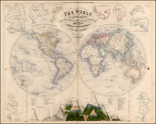 World and World Map By Archibald Fullarton & Co.