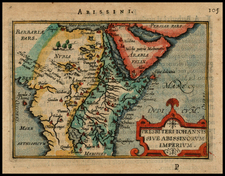 Africa, East Africa and West Africa Map By Abraham Ortelius / Johannes Baptista Vrients