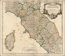 France, Italy and Balearic Islands Map By Didier Robert de Vaugondy