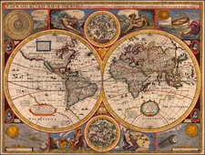 World, World and Celestial Maps Map By John Speed