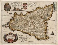 Italy, Mediterranean and Balearic Islands Map By Matthaeus Merian