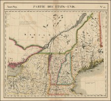 New England Map By Philippe Marie Vandermaelen