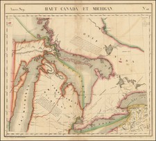 Midwest and Canada Map By Philippe Marie Vandermaelen