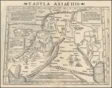 Mediterranean, Middle East, Holy Land and Balearic Islands Map By Sebastian Munster