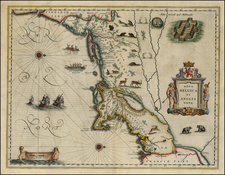 New England and Mid-Atlantic Map By Willem Janszoon Blaeu