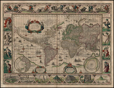 World and World Map By Willem Janszoon Blaeu