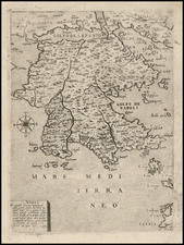 Mediterranean, Balearic Islands and Greece Map By Giovanni Francesco Camocio