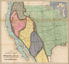 United States, Texas, Plains, Southwest, Rocky Mountains and California Map By William Gilpin