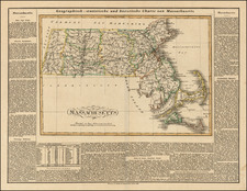 Massachusetts Map By Carl Ferdinand Weiland