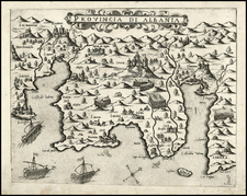 Balkans and Mediterranean Map By Giovanni Francesco Camocio