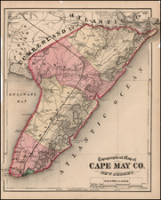 Mid-Atlantic Map By Comstock & Cline Beers