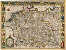 Switzerland, Austria, Poland, Czech Republic & Slovakia and Germany Map By John Speed