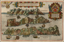 Atlantic Ocean and African Islands, including Madagascar Map By Jan Huygen Van Linschoten