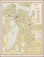 New England Map By George F. Cram