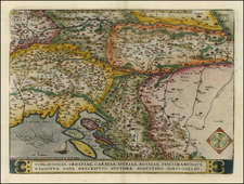 Balkans Map By Abraham Ortelius